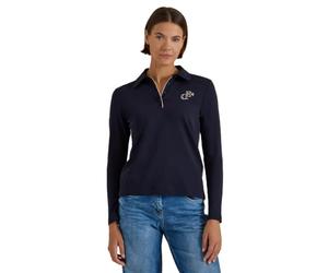 Cecil Damen 3231397 Langarm Poloshirt mit Knöpfen (1er Pack)
