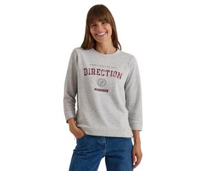 Cecil Damen 3231399 3/4-Arm Shirt mit Rundhals und Wording (1er Pack)