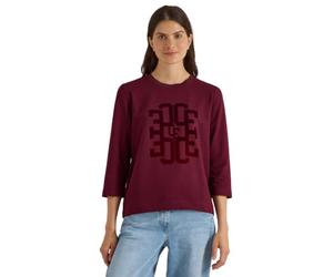 Cecil Damen 3231413 3/4-Arm Shirt mit Rundhals und Wording (1er Pack)