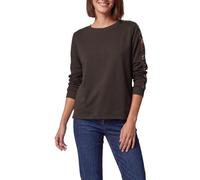 Langarmshirt CECIL, Damen, Gr. M (40), braun (truffle braun), Web, 47% Baumwolle, 47% Modal, 6% Elasthan, gemustert, comfort fit normal, U-Boot-Ausschnitt, Rippbündchen, Shirts Langarmshirt, mit U-Boo