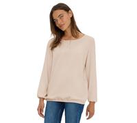 Langarmbluse CECIL, Damen, Gr. XXL (46), beige (oat milk beige), Stoff, 100% Viskose, unifarben, normal normal, Rundhals, Bündchen, Blusen, aus softer Viskose (57737847-XXL) oat milk beige
