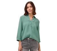 Klassische Bluse CECIL, Damen, Gr. L (42), grün (jewel grün), Web, Obermaterial: 84% Modal, 16% Polyester, unifarben, casual, regular fit Po-bedeckend, 3/4-Ärmel elastischer Bund, Blusen, mit abgerund