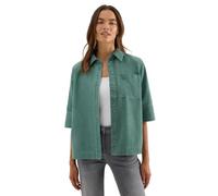 Hemdbluse CECIL, Damen, Gr. M (40), grün (jewel grün), Web, Obermaterial: 100% Baumwolle, unifarben, casual, regular fit normal, Halbarm gerader Abschluss, Blusen, mit Brust Tasche (51844840-M) jewel