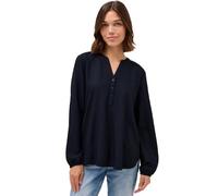 Langarmbluse CECIL, Damen, Gr. XXL (46), urban dunkelblau, Web, Obermaterial: 100% Viskose, unifarben, casual, lässig geschnitten hüftbedeckend, Rundhals, Langarm elastischer Bund, Blusen, Tunika, Spl