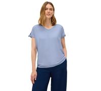 CECIL Damen 3412064 Blusenshirt in Unifarbe, Mountain Blue, Medium