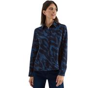 Langarmbluse CECIL, Damen, Gr. XXL (46), urban dunkelblau, Stoff, 85% Viskose, 15% Polyamid, animal-print, klassisch normal, V-Ausschnitt, Manschette, Blusen, aus softer Viskose (63691239-XXL) urban d