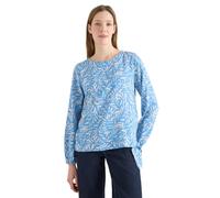 Langarmbluse CECIL, Damen, Gr. M (40), fountain blau, Stoff, 100% Viskose, gemustert, klassisch normal, Rundhals, elastischer Bund, Blusen, mit grafischem Muster (10651913-M) fountain blau