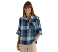 Karobluse CECIL, Damen, Gr. L (42), urban dunkelblau, Stoff, 100% Viskose, kariert, klassisch normal, ohne Ausschnitt, abgesteppt, Blusen Karobluse, aus softer Viskose (69269501-L) urban dunkelblau