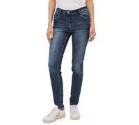 CECIL Damen 3716101 Jeans im Casual Fit, mid Blue wash, 33W x 32L