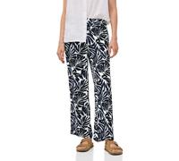 CECIL Damen 3716646 Gemusterte Crepe Hose, urban Dark Blue, XXL / 30L