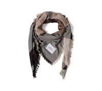Halstuch CECIL, Damen, Gr. onesize, braun (schwarz toffee braun), Stoff, 64% Viskose, 36% Polyester, kariert, Modetücher, mit Fransenkante (89474065-0) schwarz toffee braun