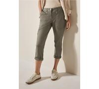 Cargohose CECIL, Damen, Gr. 34, Länge 26, grau (smoky taupe), Web, 98% Baumwolle, 2% Elasthan, unifarben, comfort fit 7/8-Länge, Hosen, aus Baumwolle mit Stretchanteil (68665138-34) smoky taupe