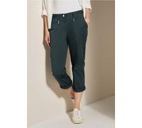 Cargohose CECIL, Damen, Gr. 30, Länge 26, grün (slate khaki), Web, 98% Baumwolle, 2% Elasthan, unifarben, comfort fit 7/8-Länge, Hosen, aus Baumwolle mit Stretchanteil (63952069-30) slate khaki