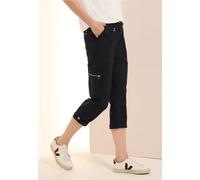 Cecil Damen 7/8-Hose im Cargo-Look in Schwarz, Gr: 33