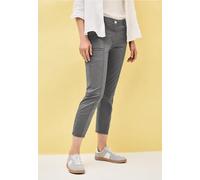 Cecil Damen 7/8 Straight Leg Hose in Grau, Gr: 25