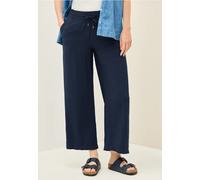 Cecil Damen 7/8 Twill-Hose mit Struktur in Blau, Gr: S
