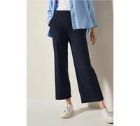 Cecil Damen 7/8 Wide Leg Jersey-Hose in Blau, Gr: S