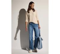 CECIL Damen B322967 Ajour Strukturshirt, Pearl beige, XXL