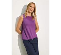 Cecil Damen Ausbrenner Top in Unifarbe in Lila, Gr: XXL