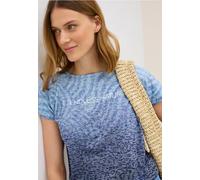 Cecil Damen Ausbrenner Wording Shirt in Blau, Gr: M