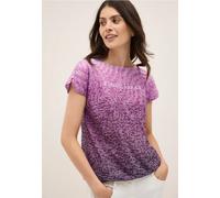 Cecil Damen Ausbrenner Wording Shirt in Rot, Gr: S