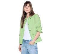 Kurzjacke CECIL Gr. L (42), grün (matcha lime) Damen Jacken Kurze aus softem Materialmix (57372501-L)