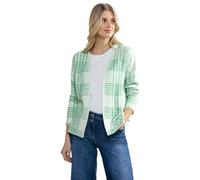 Cecil Damen B253758 Strickjacke Kariert, Celery Green Melange, M