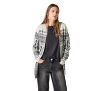 CECIL Damen B253866 Gemusterter Cardigan, Soft Silver Melange, XXL EU