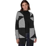 CECIL Damen B253893 TOS_Open AOP Cardigan, Schwarz, S EU