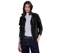 CECIL Damen B253913 Materialmix Sweatjacke, Schwarz, L EU