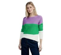 Cecil Damen B302693 Strickpullover Gestreift, Celery Green, XXL