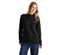 CECIL Damen B303094 Strukturmix Pullover, Schwarz, M EU