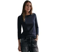 Cecil Damen B317389 Basic Baumwollshirt U-Boot Ausschnitt, Universal Blue, XXL EU