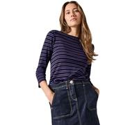 Cecil Damen B319894 Gestreiftes Shirt, Deep Charcoal Grey,XS