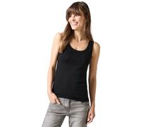 CECIL Damen B319897 Style Linda Shiny Flatlock, Schwarz,M