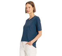 CECIL Damen B321114 Gestreiftes T-Shirt, Dark Petrol Blue, XS EU