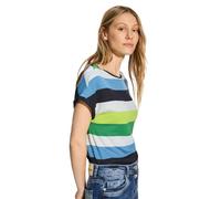 CECIL Damen B321636 Gestreiftes T-Shirt, Dark Petrol Blue, Small