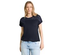 CECIL Damen B321784 Burn-Out T-Shirt, universal Blue, X-Small