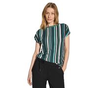 CECIL Damen B321785 Gestreiftes T-Shirt, Fir Green,XXL