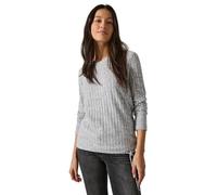 Langarmshirt CECIL Gr. XL (44), flint grau melange Damen Shirts (39548924-XL) flint grau melange
