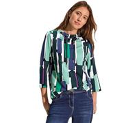 CECIL Damen B321916 Bedrucktes Shirt, fir Green, Small