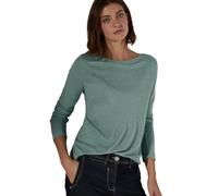 Cecil Damen B322382 Glitter Jersey T-Shirt, Glaced Salvia Green, L