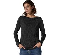 Cecil Damen B322382 Glitter Jersey T-Shirt, Schwarz, M