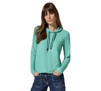 CECIL Damen B322387 Cosy Solid T-Shirt, Aventurine Green Melange, XXL