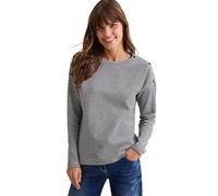 CECIL Damen B322605 Streifenshirt Mit Knöpfen, Universal Blue, XL EU