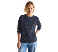 CECIL Damen B322623 Jaquard Strukturshirt, Universal Blue, S EU