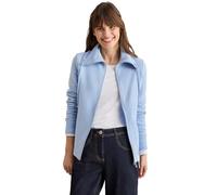 Sweatjacke CECIL, Damen, Gr. XXL (46), fresh light blau, Sweatware, Obermaterial: 61% Baumwolle, 37% Polyester, 2% Elasthan, gemustert, casual, bequem, Langarm, Sweatjacken (55788449-XXL) fresh light