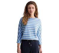CECIL Damen B322761 Gestreiftes Federgarn Shirt, Fresh Light Blue, M EU