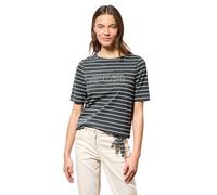 CECIL Damen B322945 Streifenshirt mit Wording, Slate Khaki, M