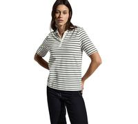 CECIL Damen B322948 Gestreiftes Piquée Poloshirt, Vanilla White, M